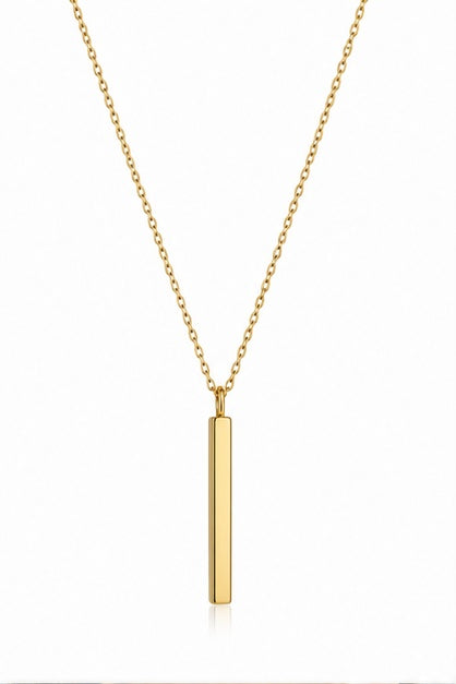 Geometric Bar Pendant Necklace