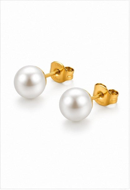 Small Pearl Stud Earrings