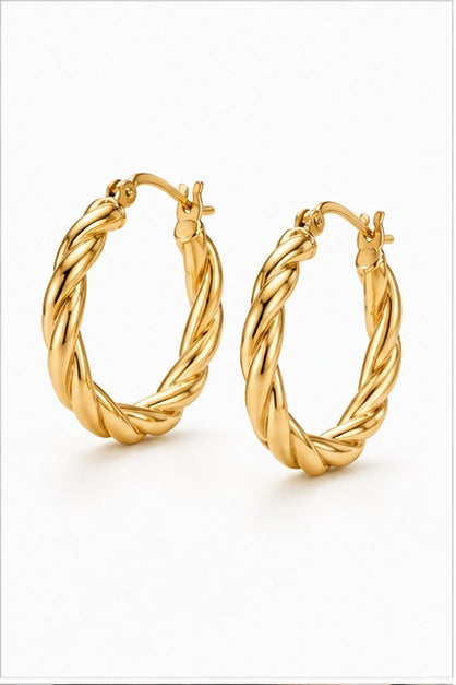 Twisted Hoop Earrings