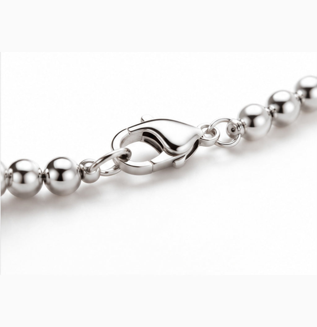 Beaded Stainless Steel Bracelet