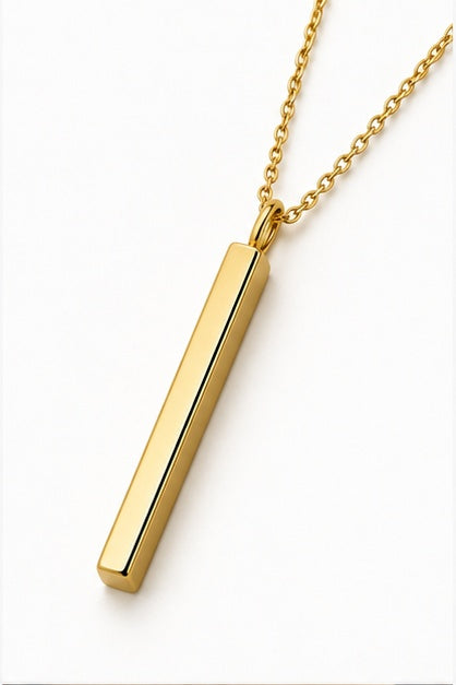 Geometric Bar Pendant Necklace