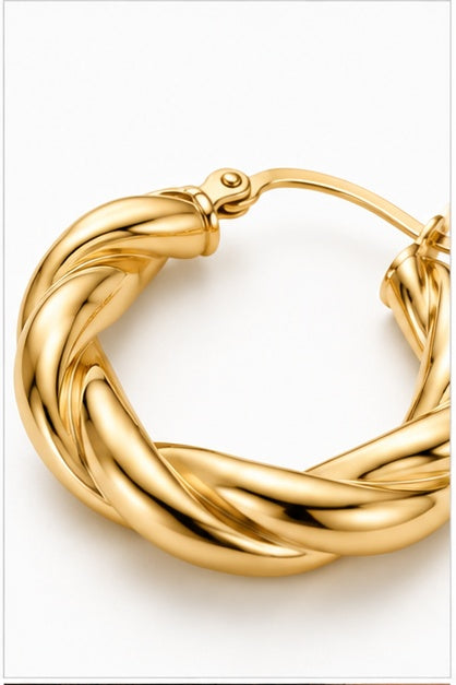 Twisted Hoop Earrings