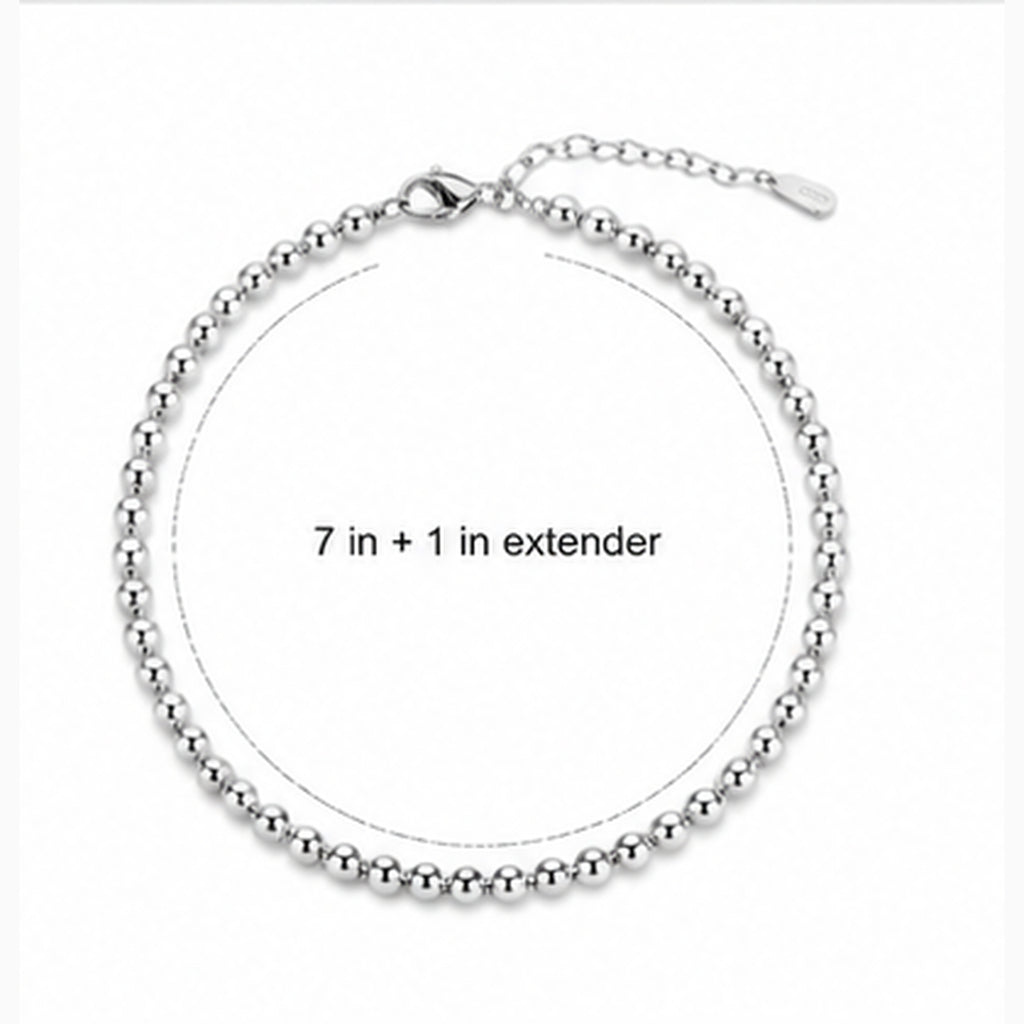 Beaded Stainless Steel Bracelet