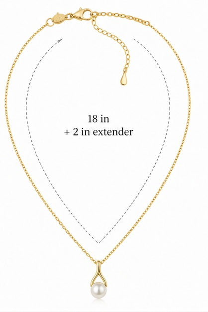 Minimalist Pearl Pendant Necklace