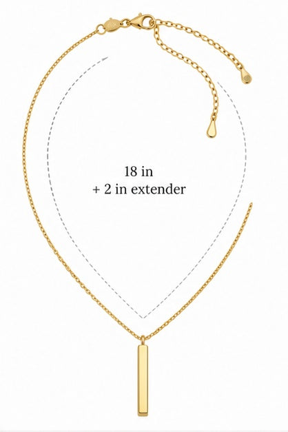 Geometric Bar Pendant Necklace