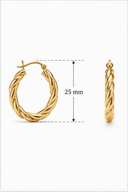 Twisted Hoop Earrings
