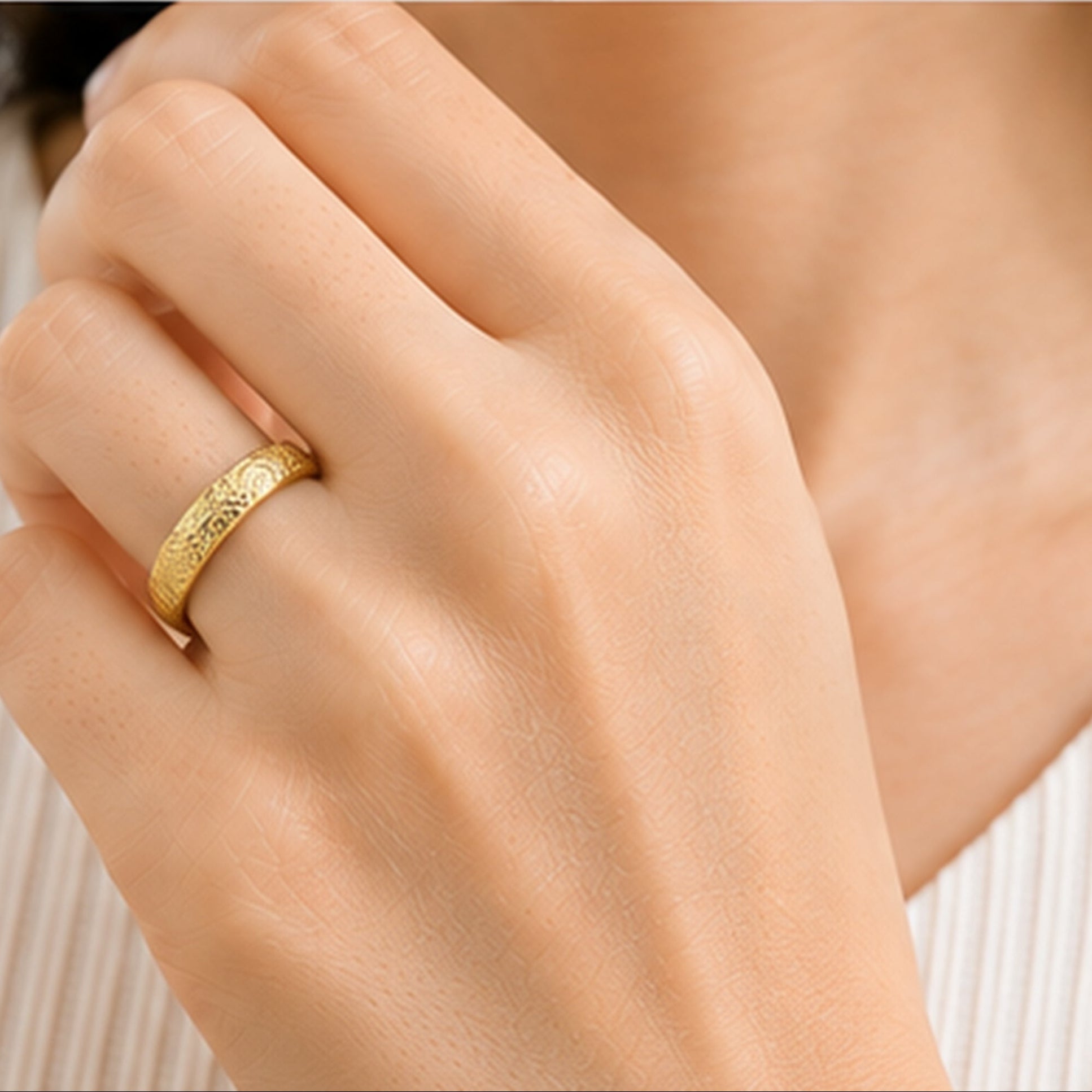 Textured Band Ring