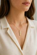 Geometric Bar Pendant Necklace