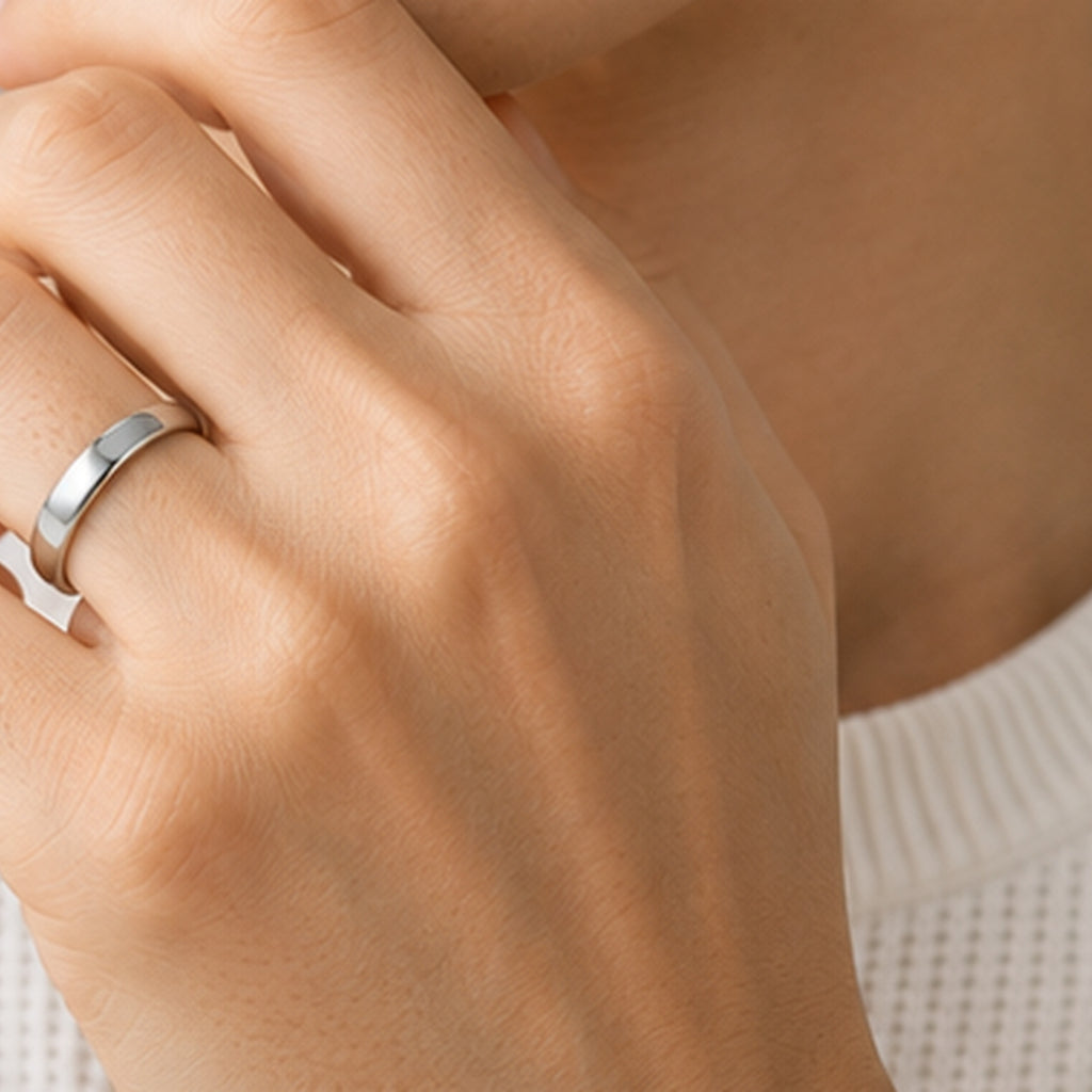 Minimalist Stainless Steel Band Ring