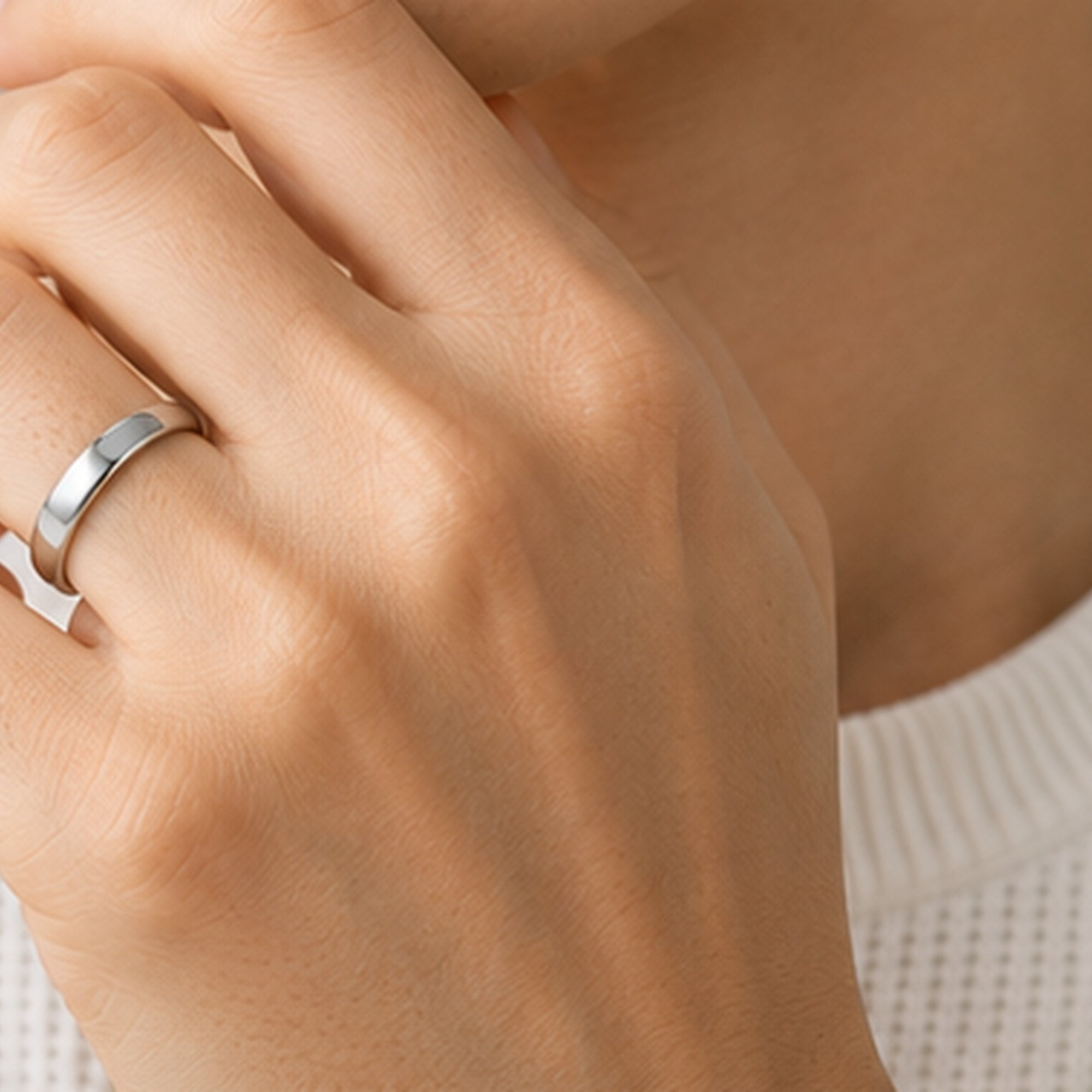 Minimalist Stainless Steel Band Ring