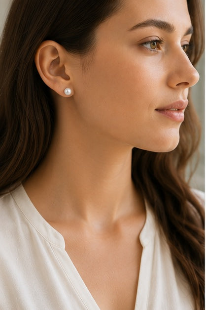 Small Pearl Stud Earrings
