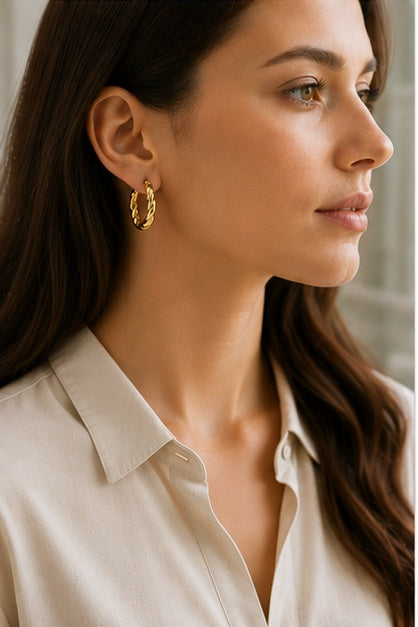 Twisted Hoop Earrings