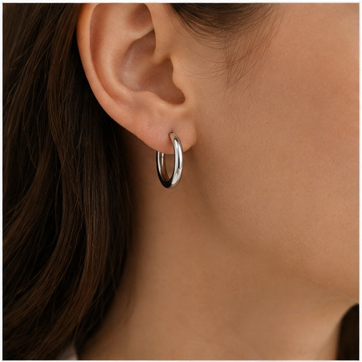 Minimalist Stainless Steel Hoop Earrings