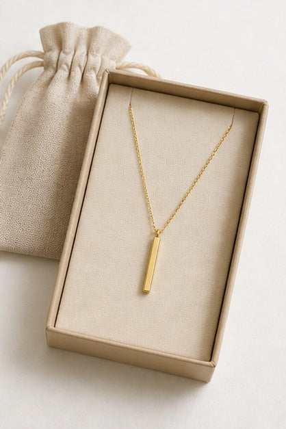 Geometric Bar Pendant Necklace