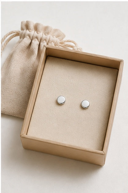 Classic Round Stud Earrings