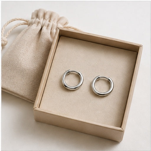 Minimalist Stainless Steel Hoop Earrings