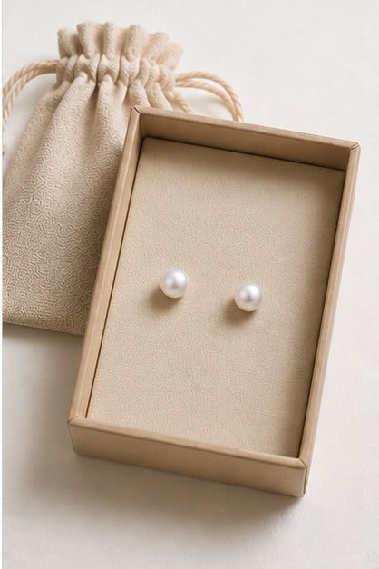 Small Pearl Stud Earrings