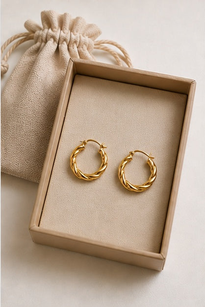 Twisted Hoop Earrings