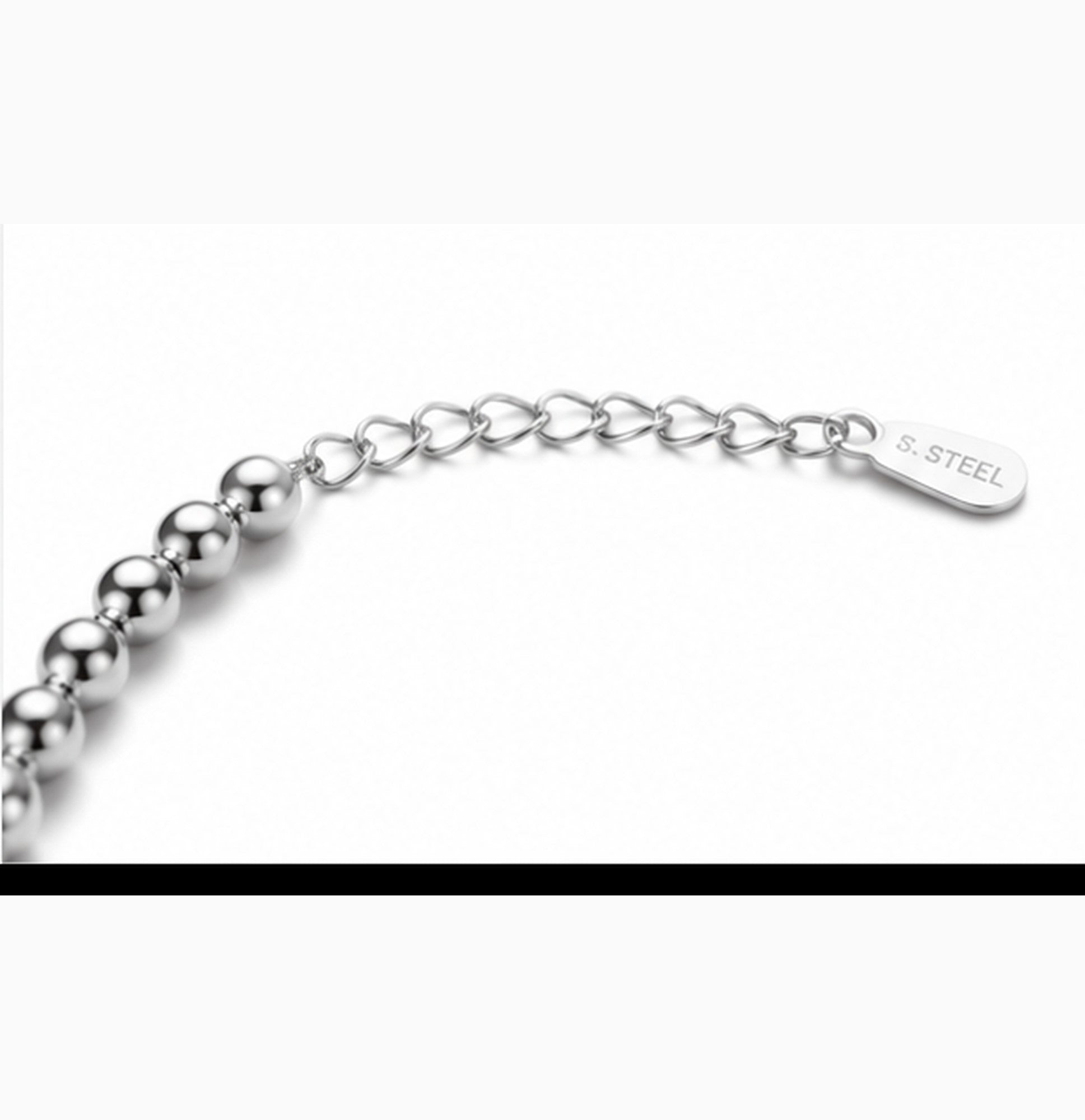 Beaded Stainless Steel Bracelet