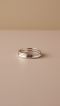 Platinum Stacking Rings in Minimalist Band